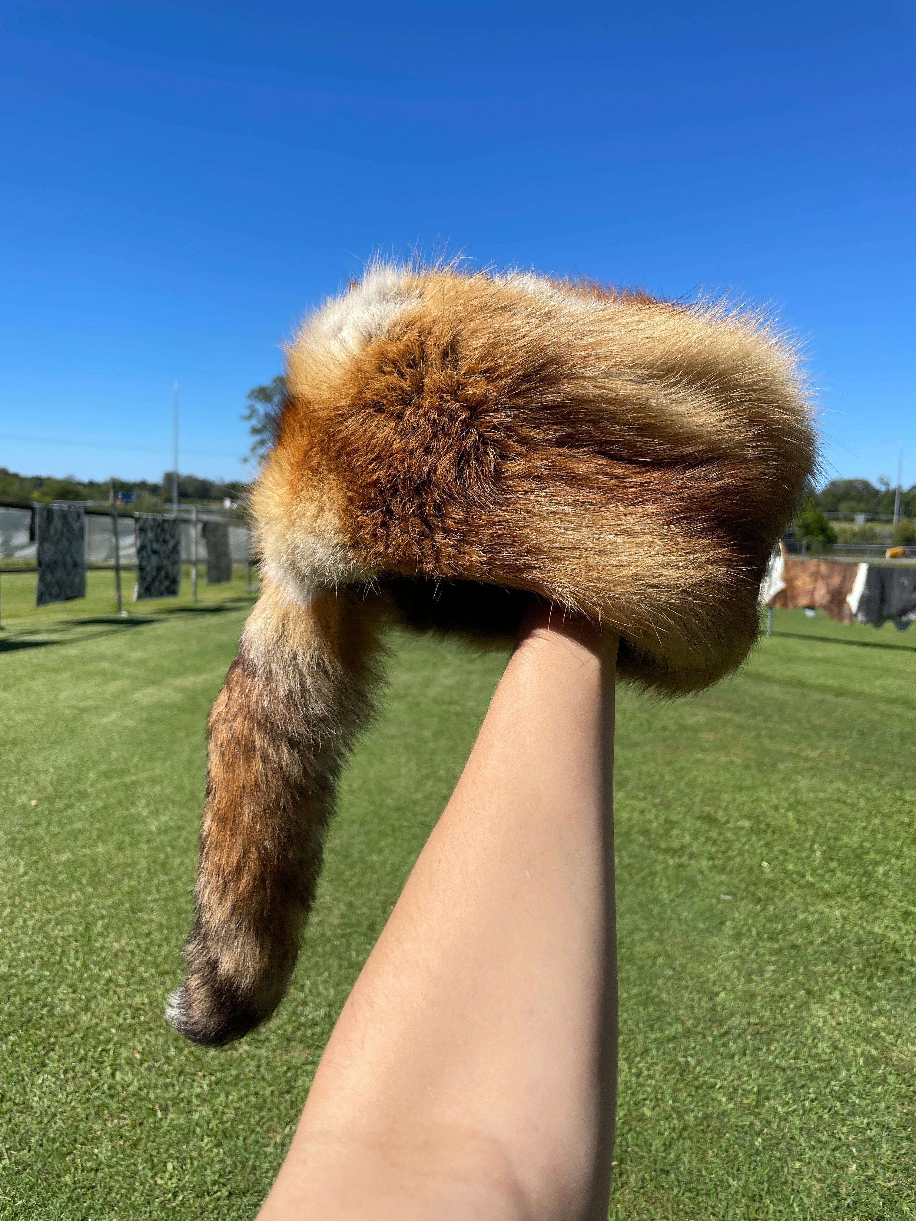 Hats Fox Fur With Tail – The Skin Thing - Main Image
