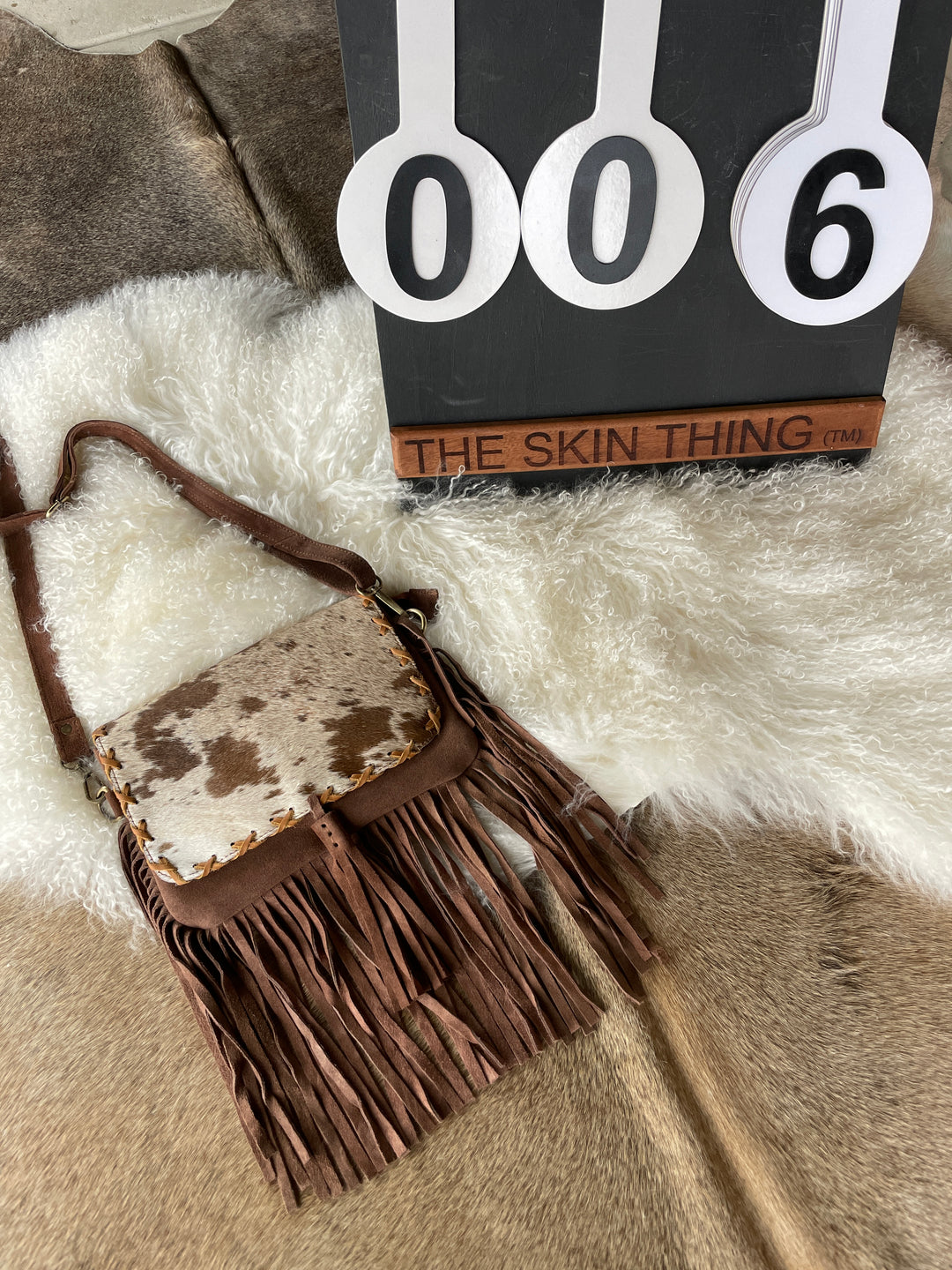 Cowhide Fringe Bag