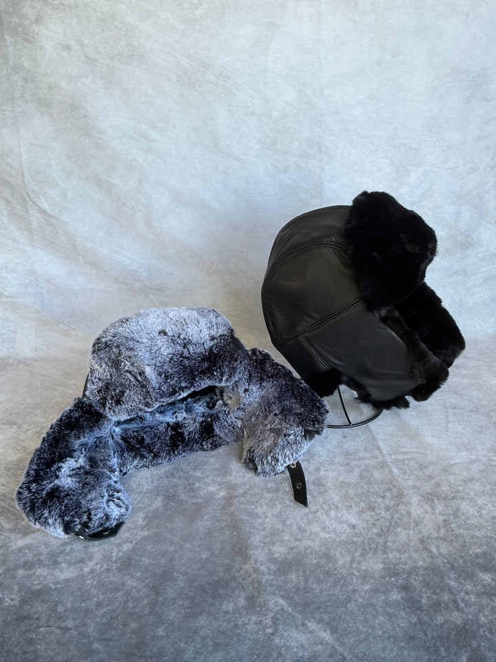 Hats - Rex Rabbit Fur With Ear Flaps