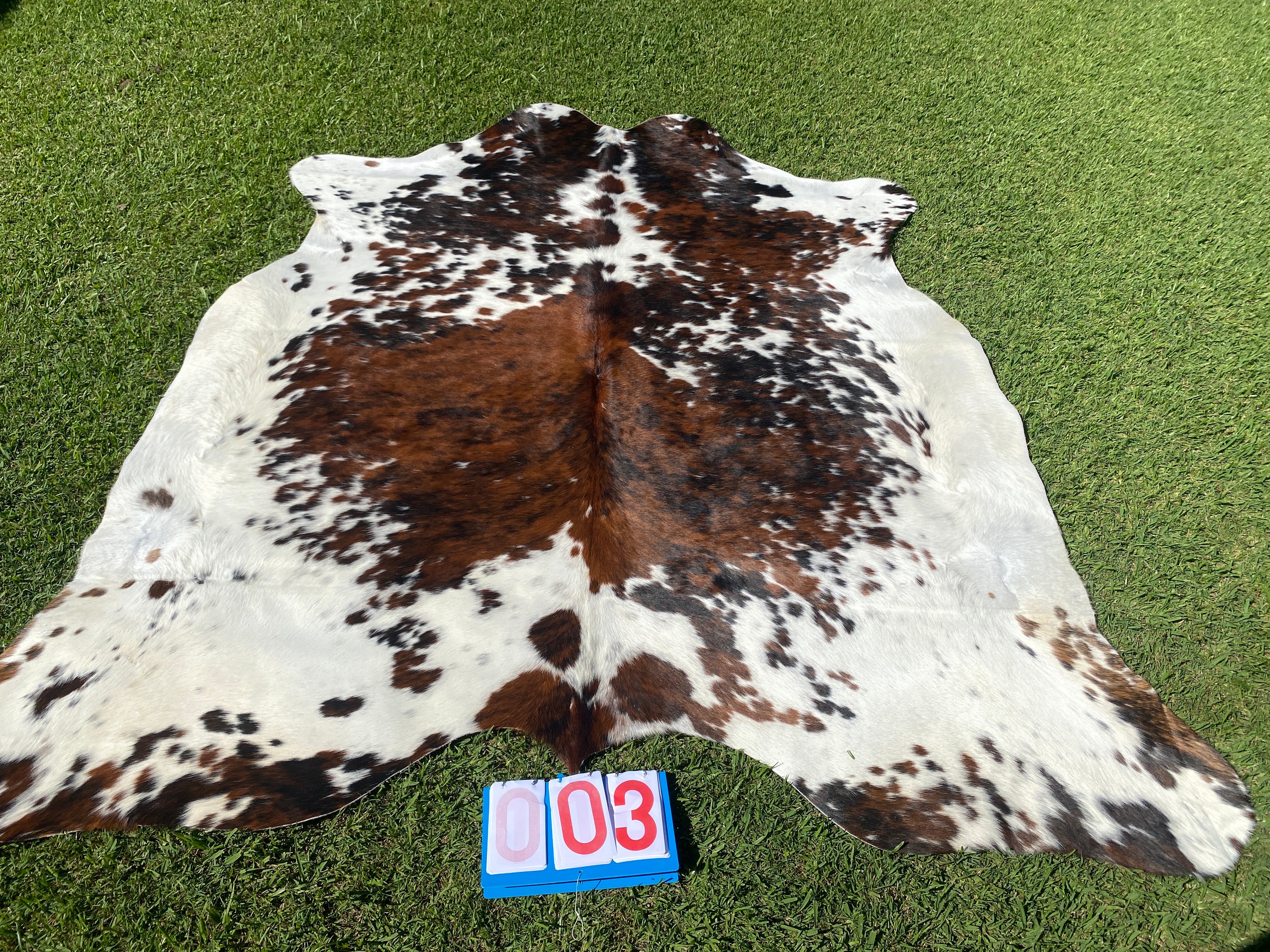 Cowhide 03 Brindle Tricolour