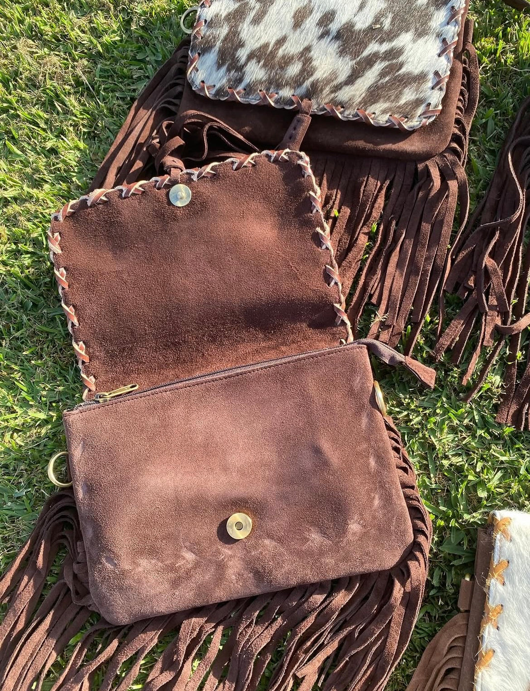 Cowhide Fringe Bag