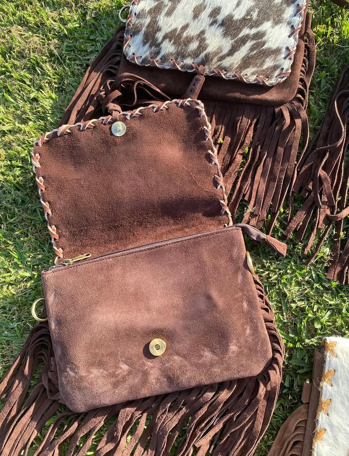 Cowhide Fringe Bag