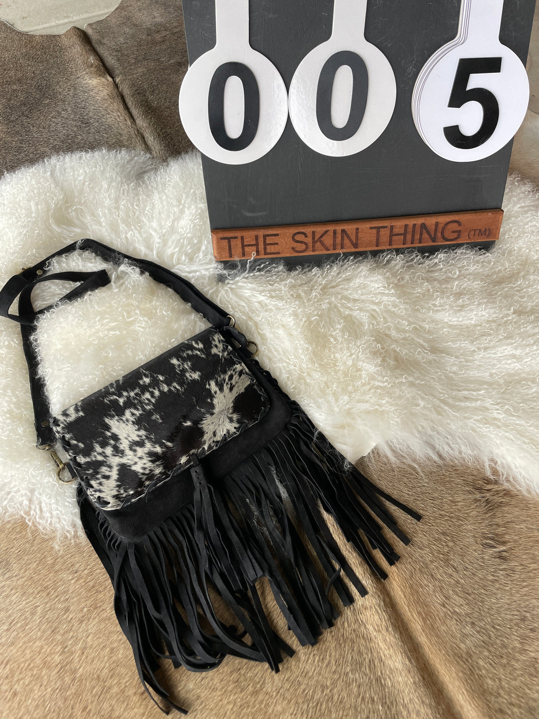 Cowhide Fringe Bag