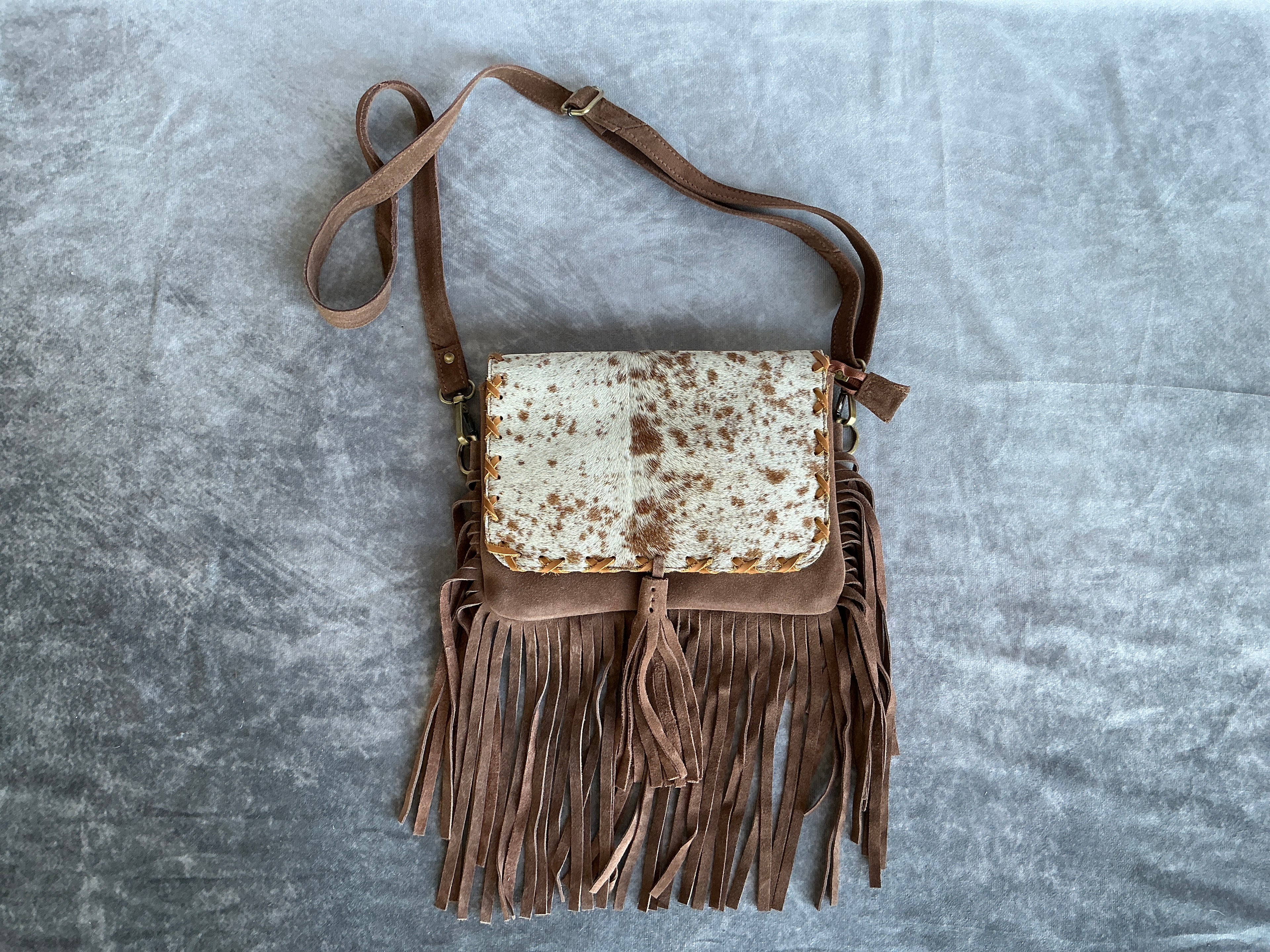 Cowhide Fringe Bag