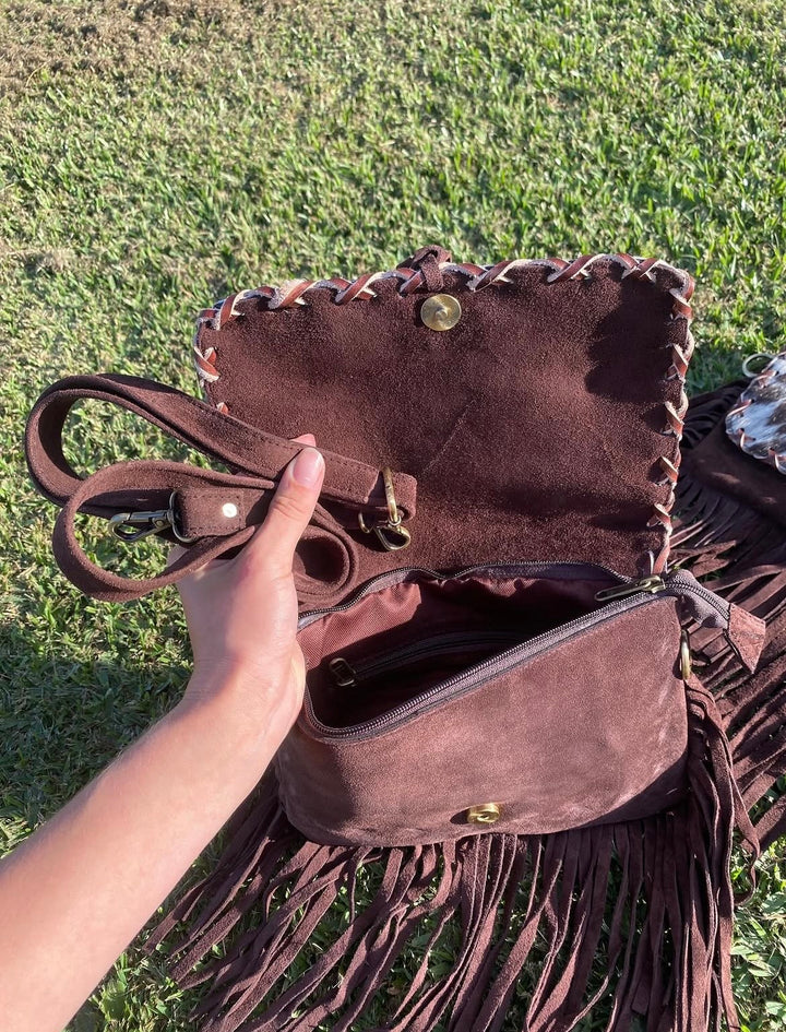Cowhide Fringe Bag