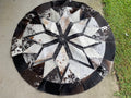 Cowhide - Round Patchwork Small
