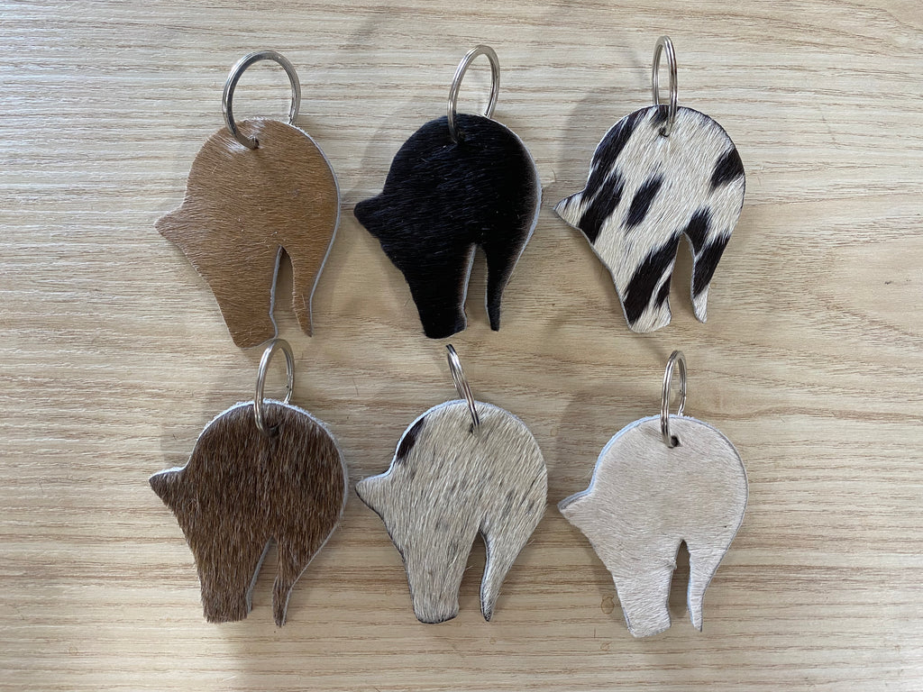 Cowhide Keyring