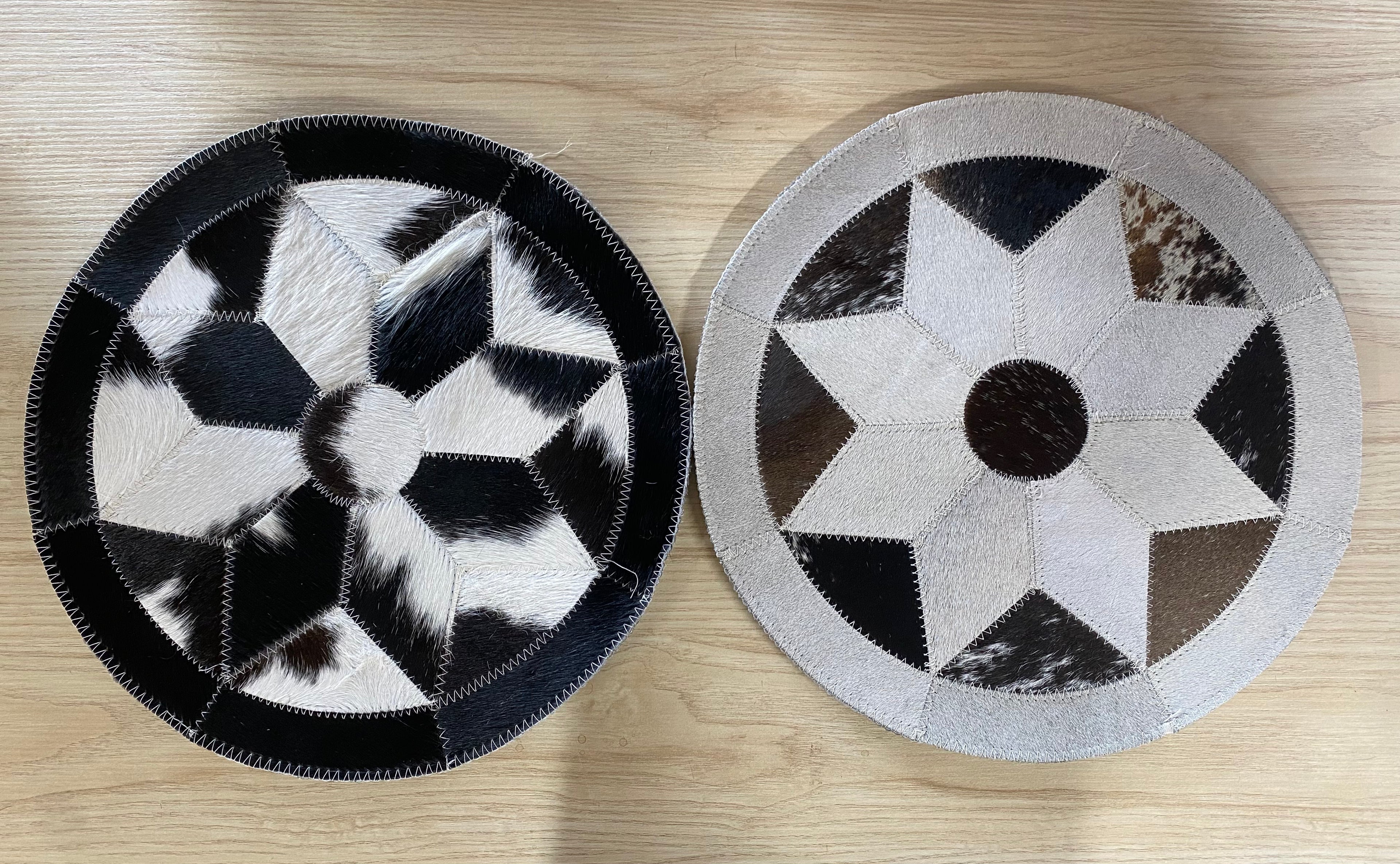 Cowhide Coasters/ Placemats