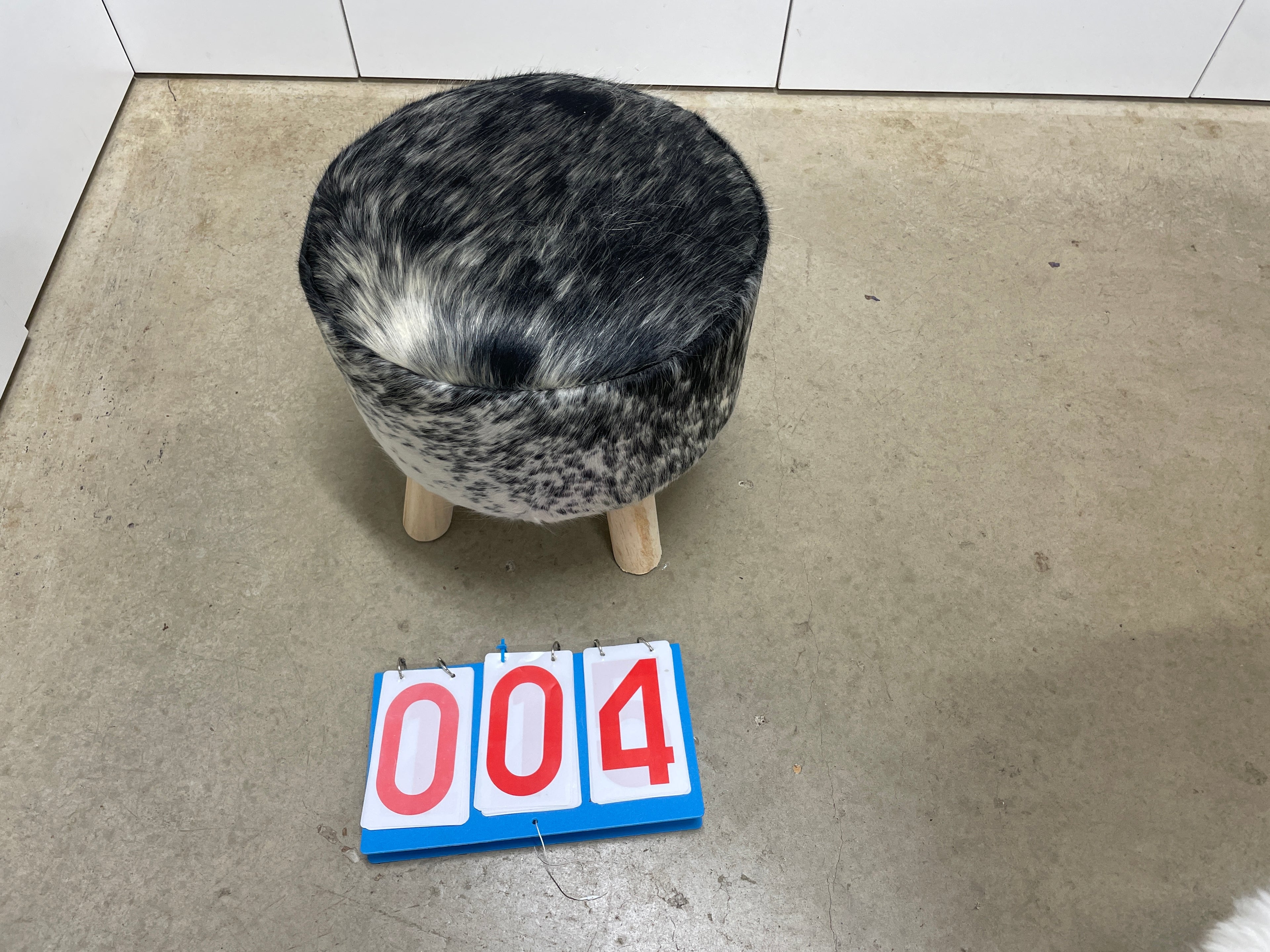 Cowhide Footstool 04