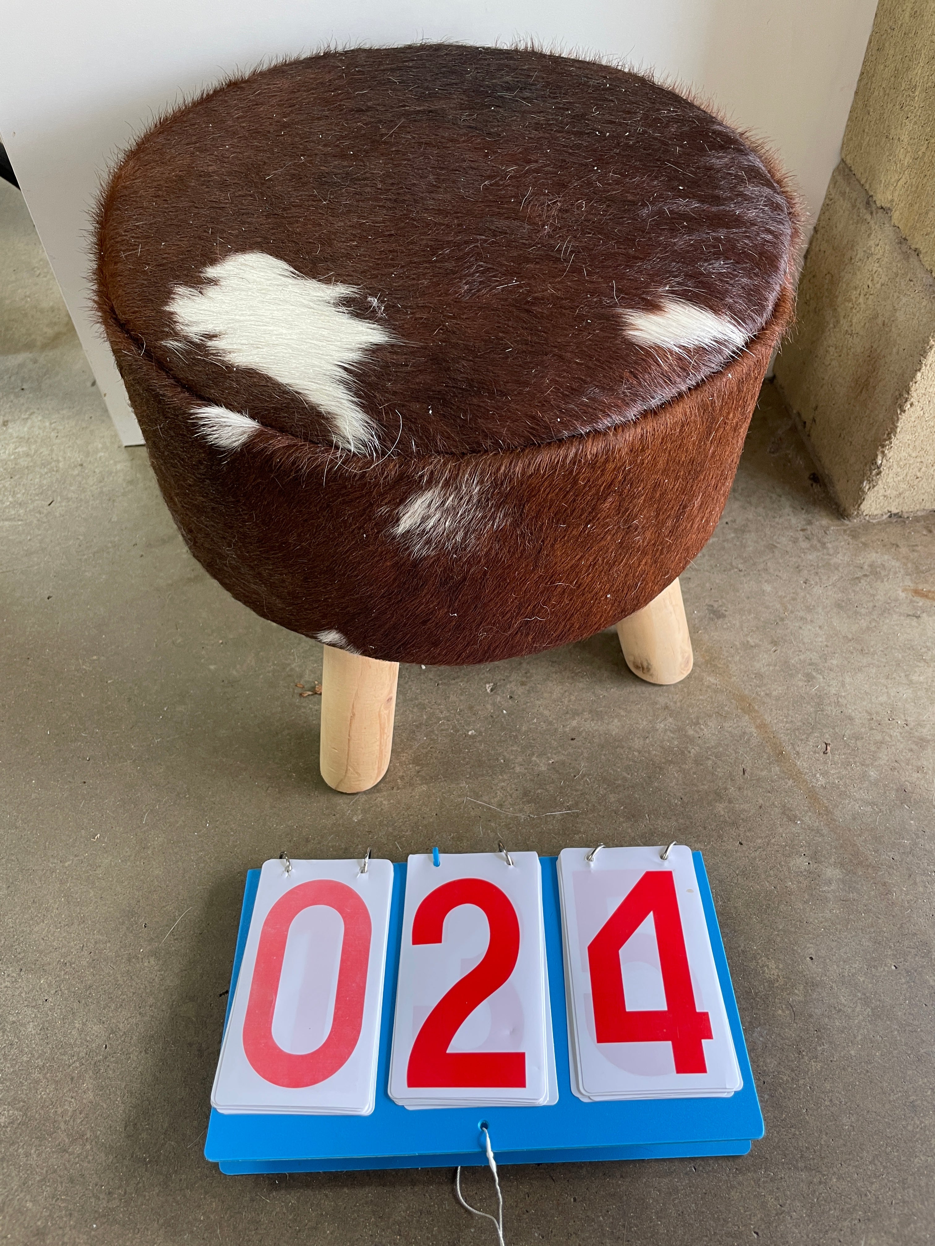 Cowhide Footstool 24