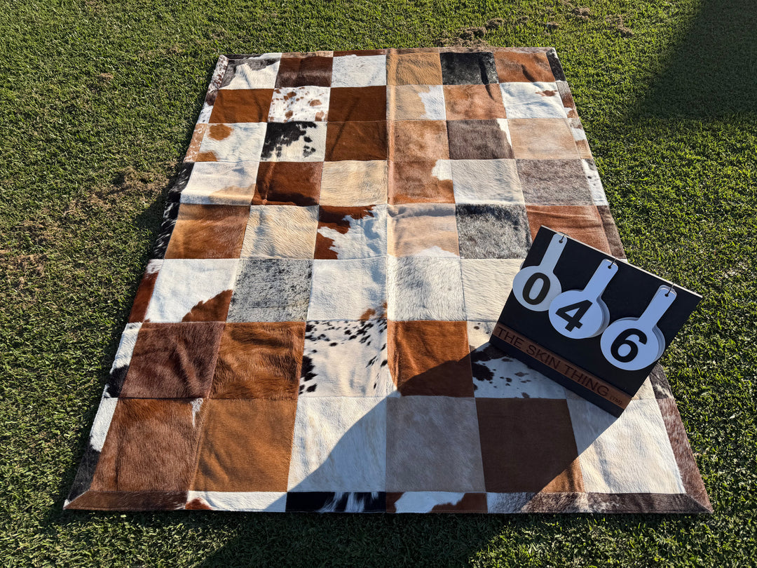Cowhide Patchwork Rug - 046