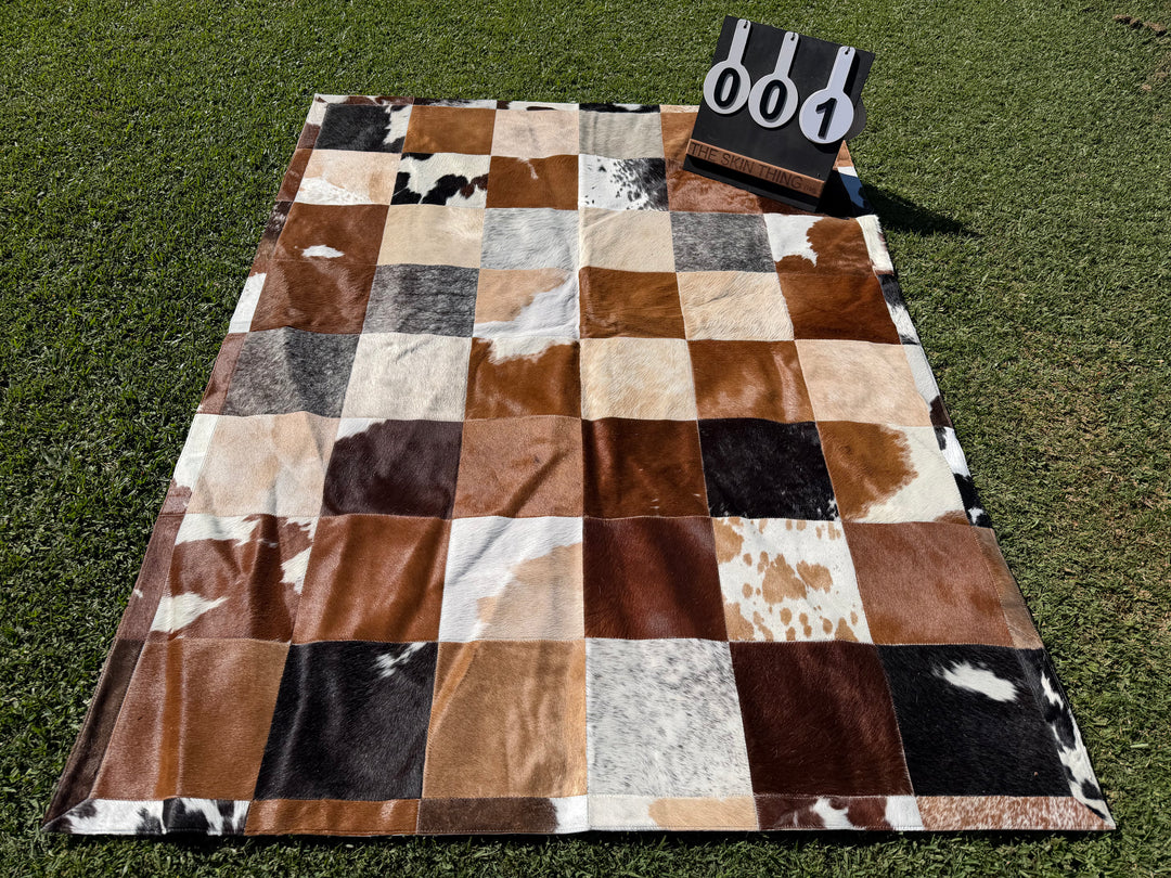 Cowhide Patchwork Rug - 001