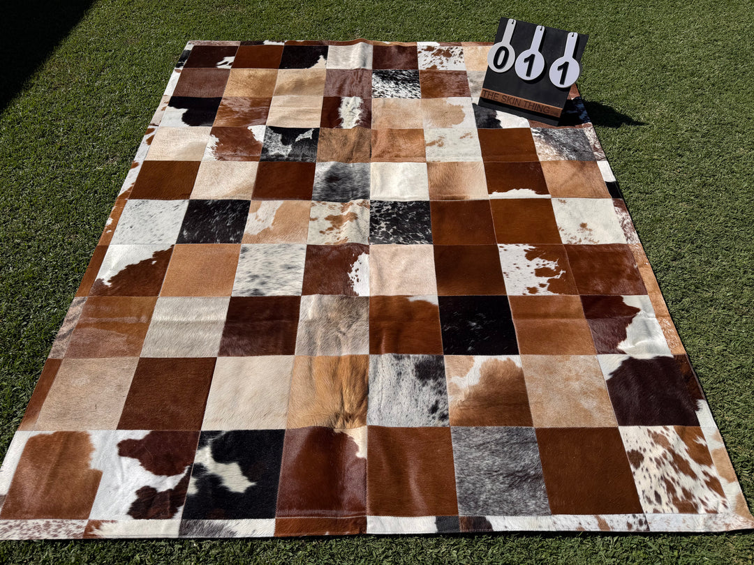 Cowhide Patchwork Rug - 011