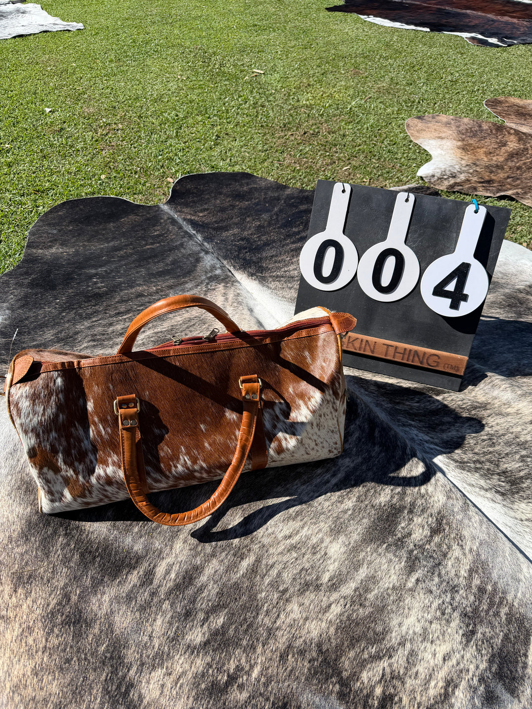 Cowhide Duffel Bag - Claudia