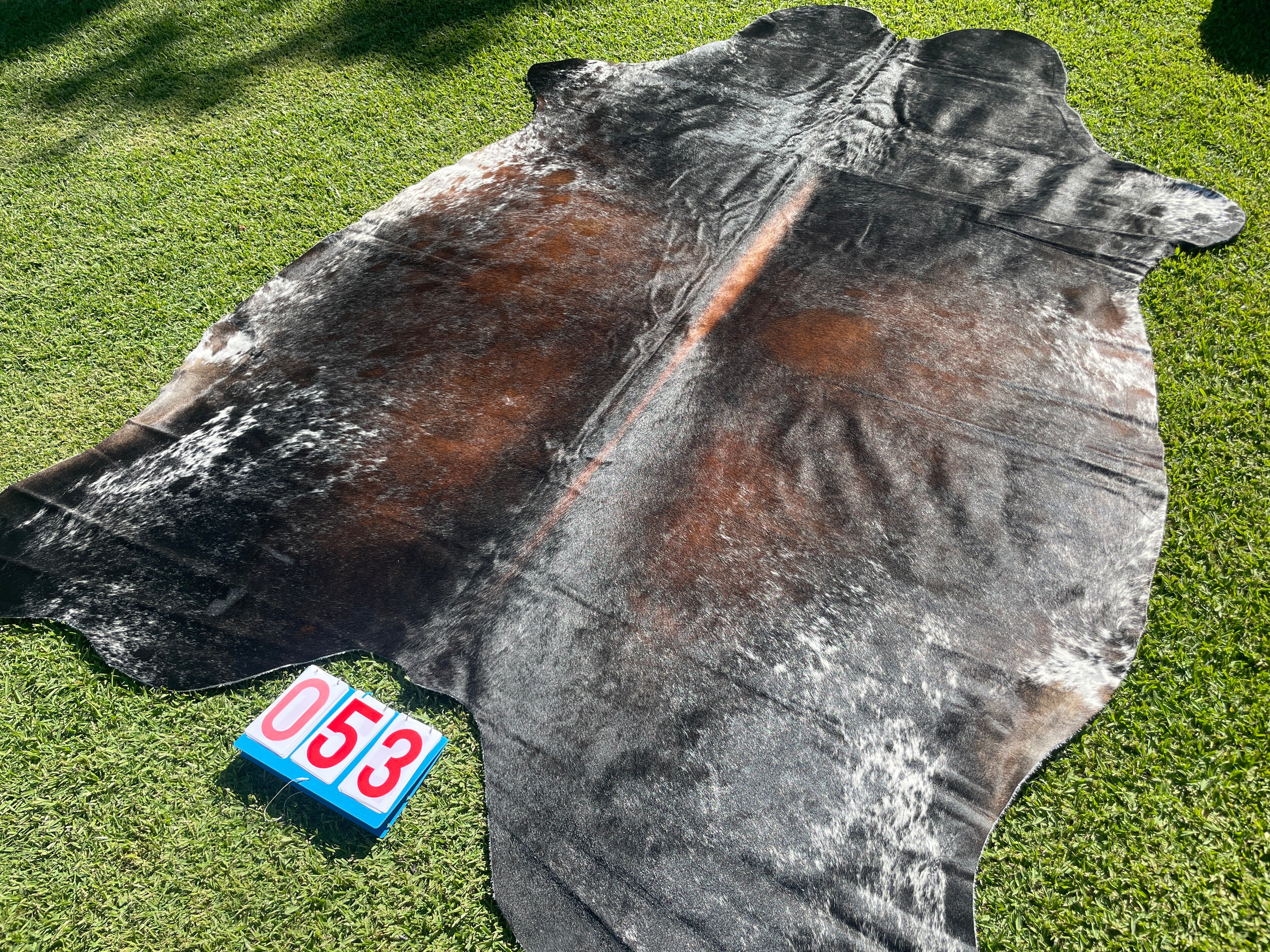 Cowhide 53 Black Red & White