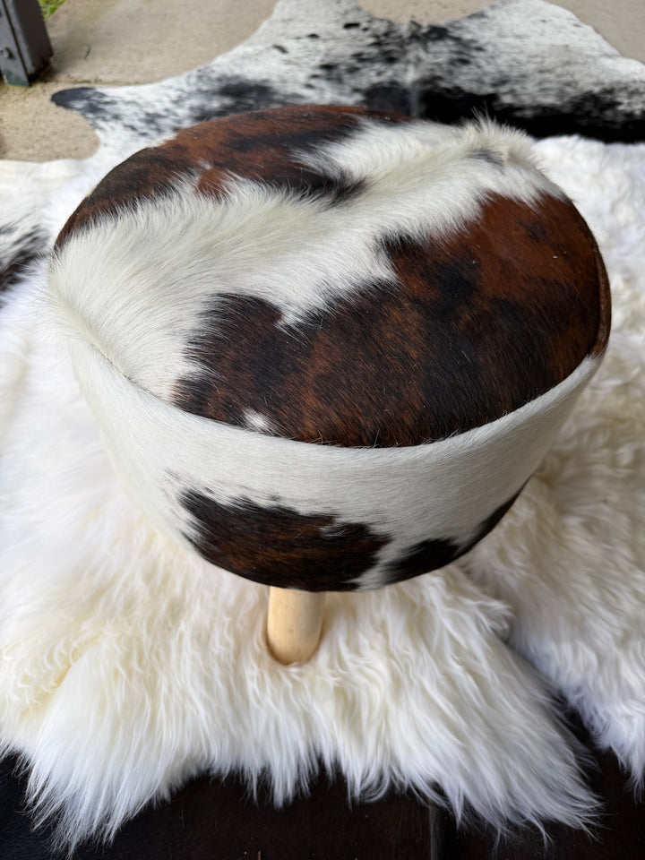 Cowhide Footstool - 02