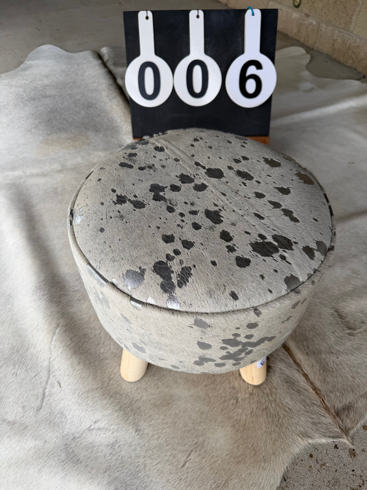 Cowhide Footstool - 06