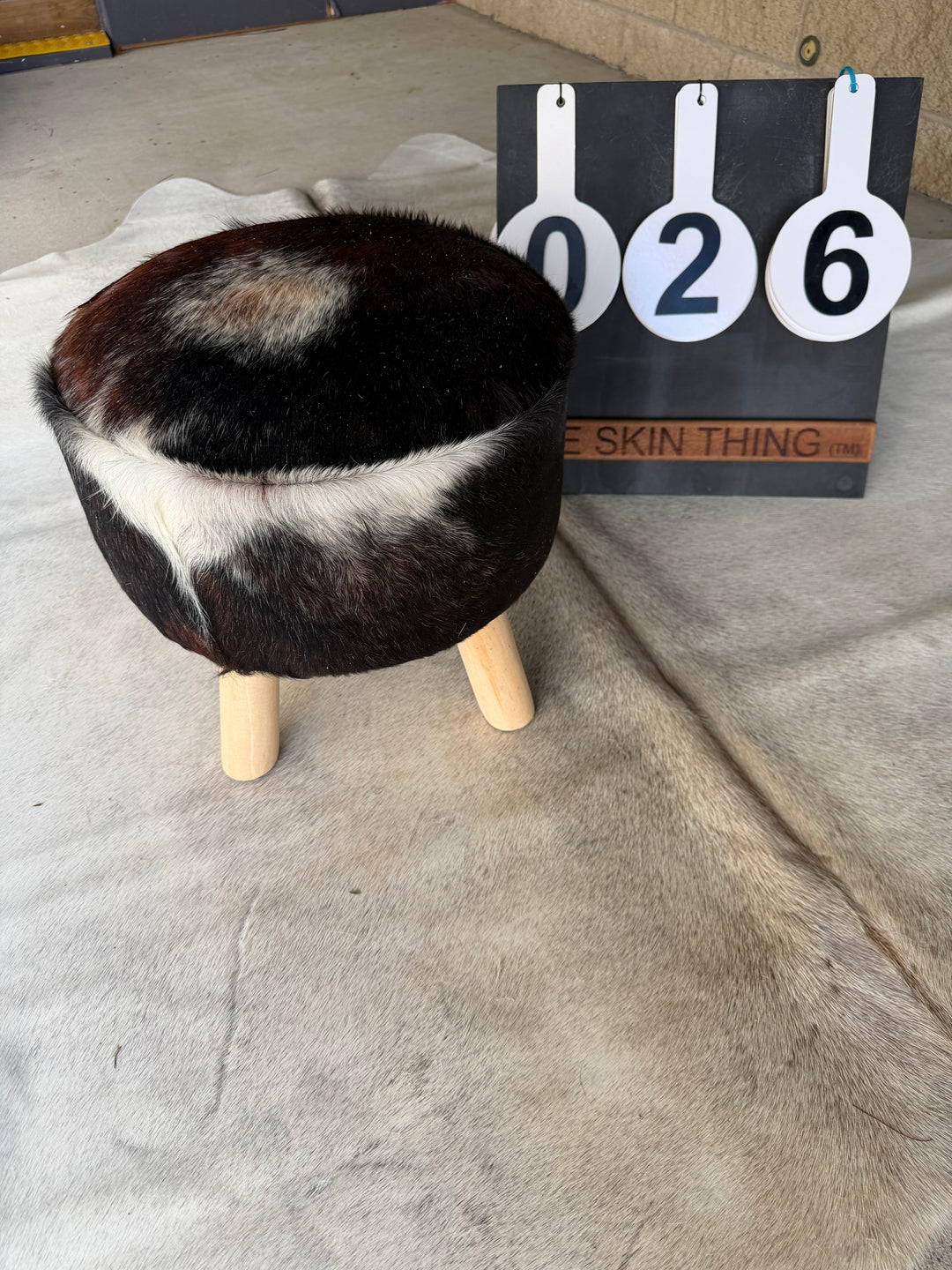 Cowhide Footstool - 26