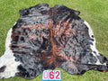Cowhide 62 Dark Brindle and White