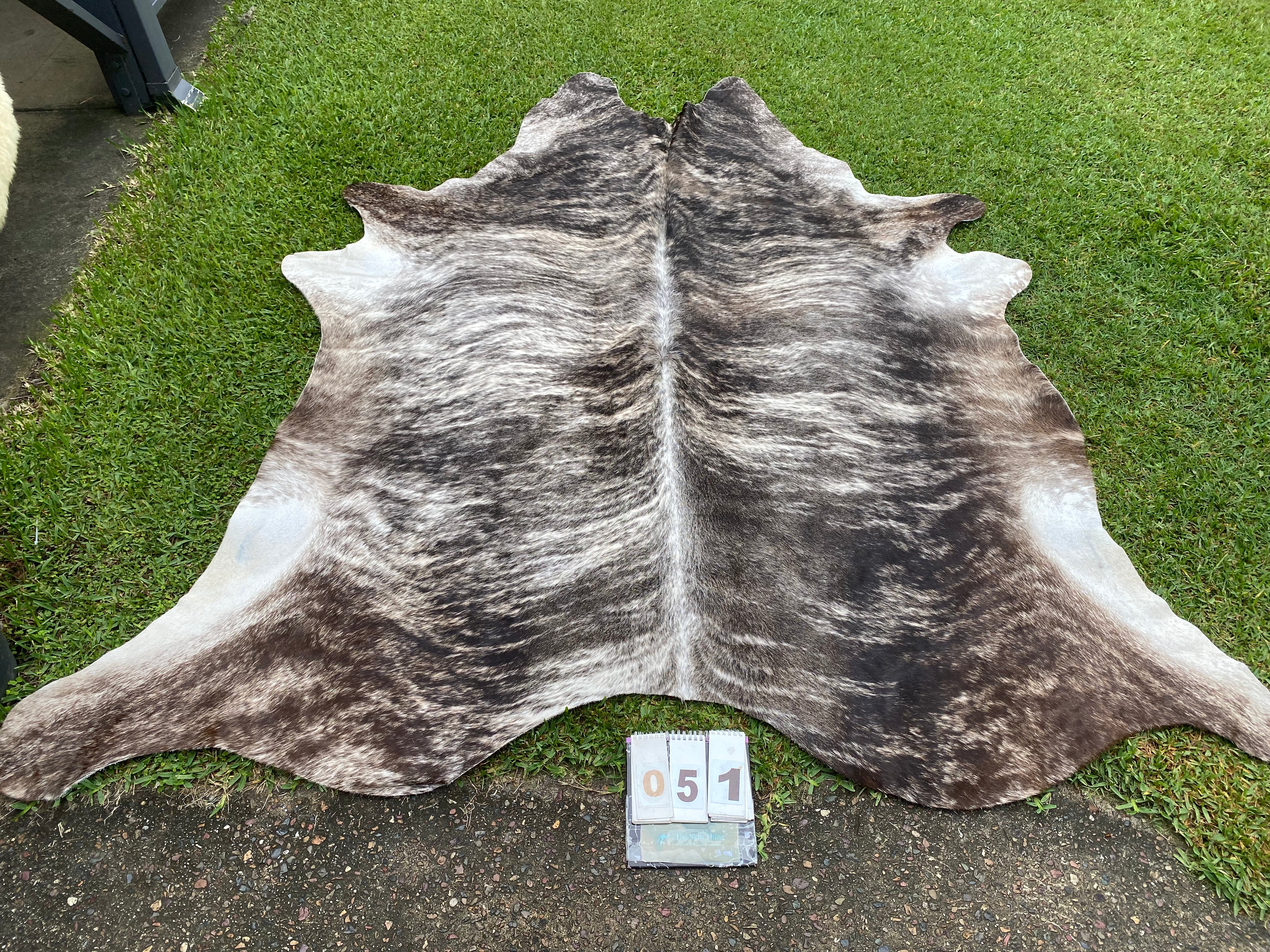 Cowhide 51 Light Brindle White Belly