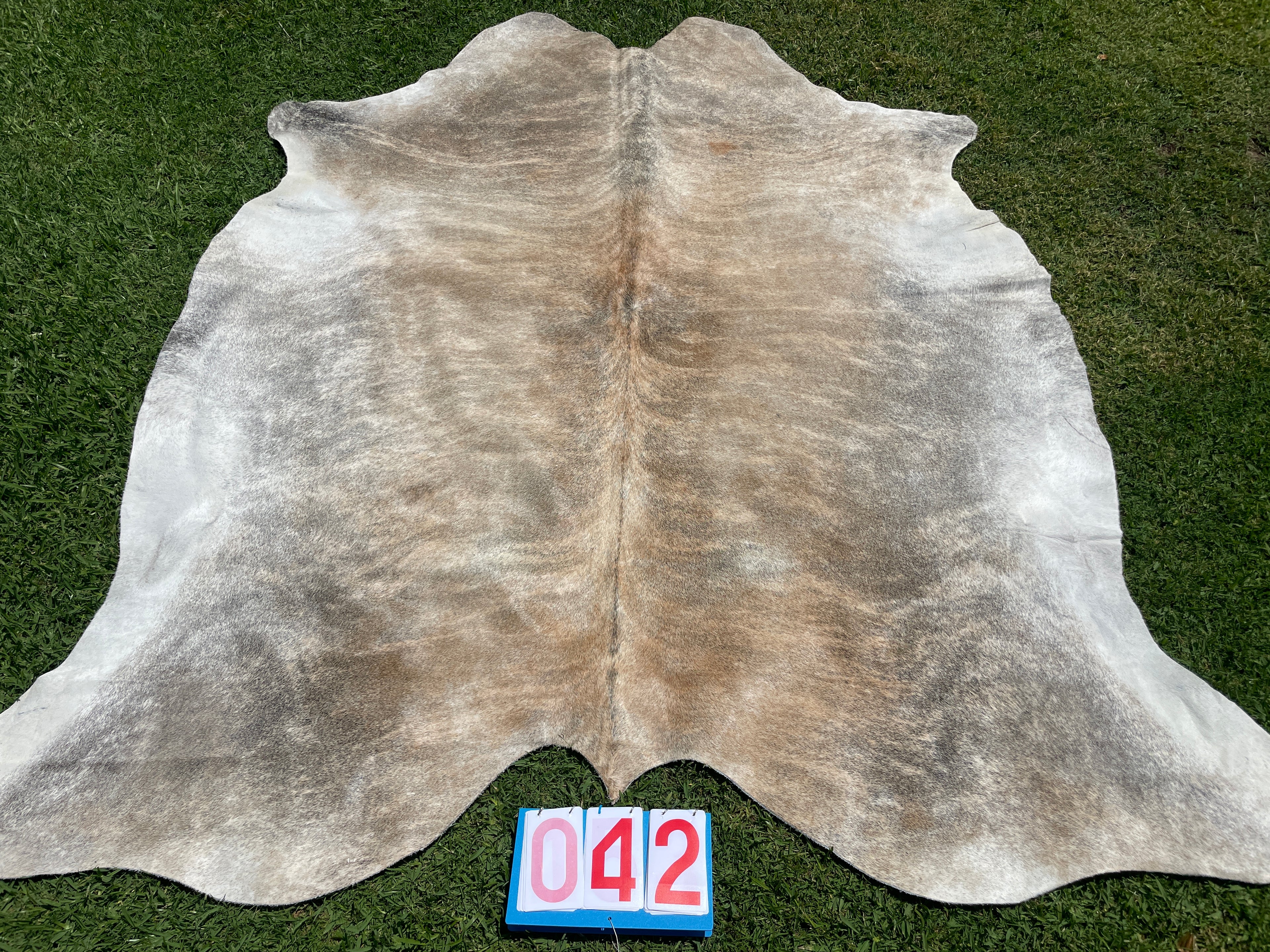 Cowhide 42 Caramel Grey Brindle