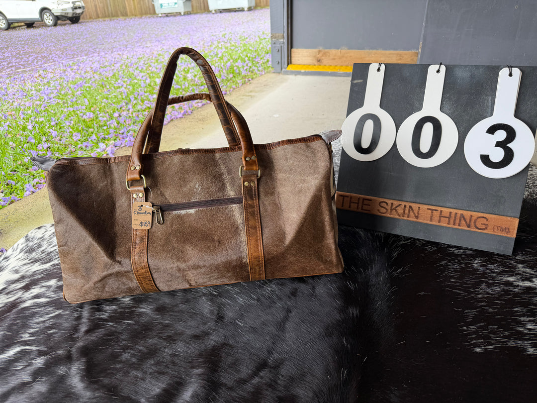 Cowhide Duffel Bag - Claudia