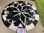 Cowhide - Round Patchwork Small