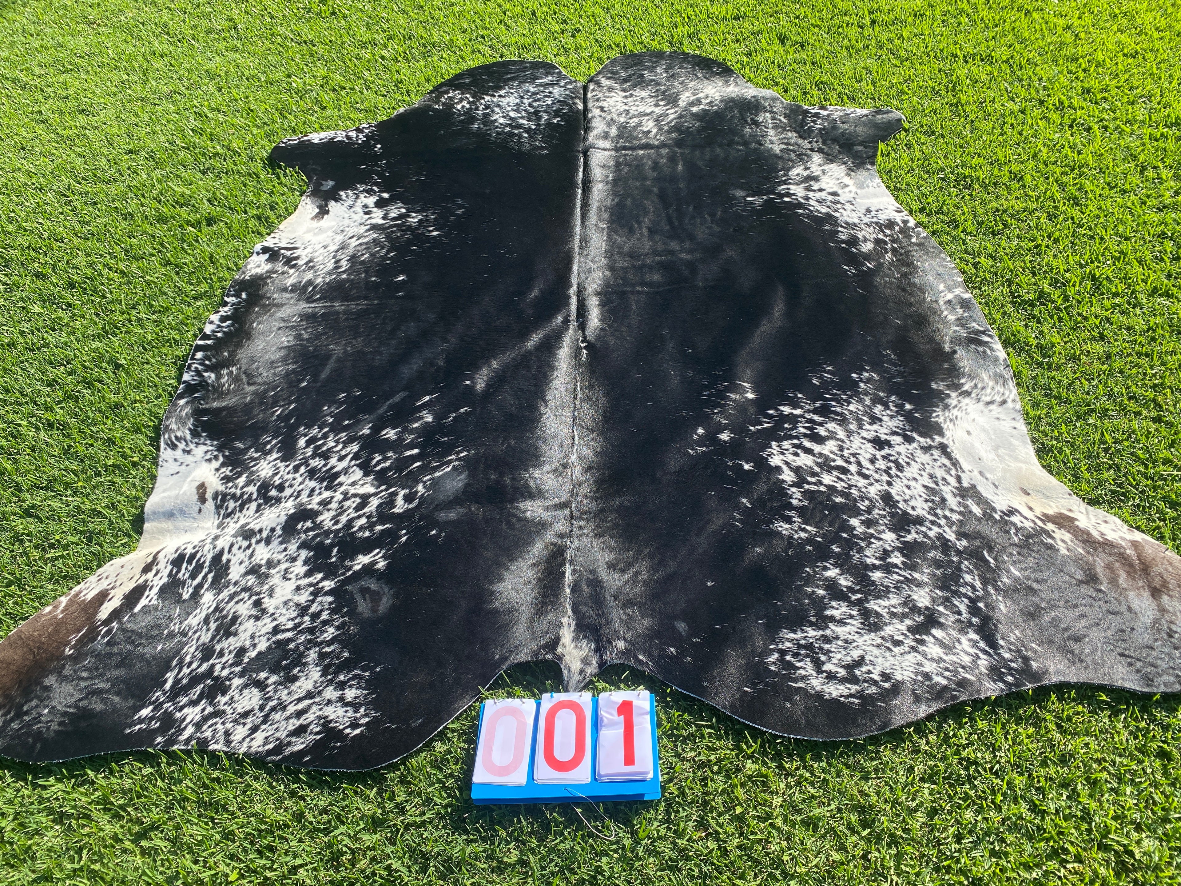 Cowhide 01 Black with White Speckles