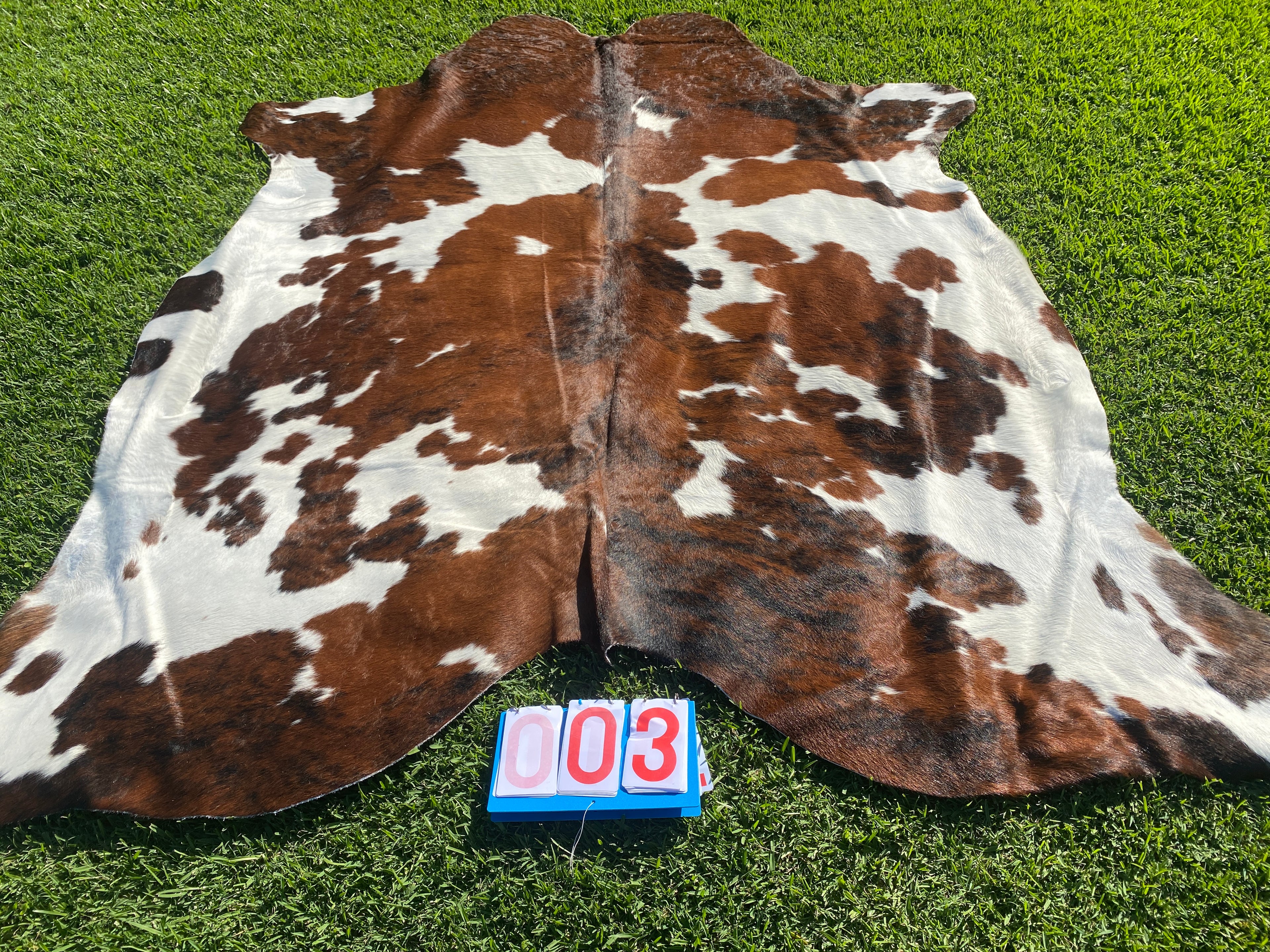 Cowhide 03 Brindle Tricolour