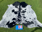 Cowhide 57 Black and White Spots