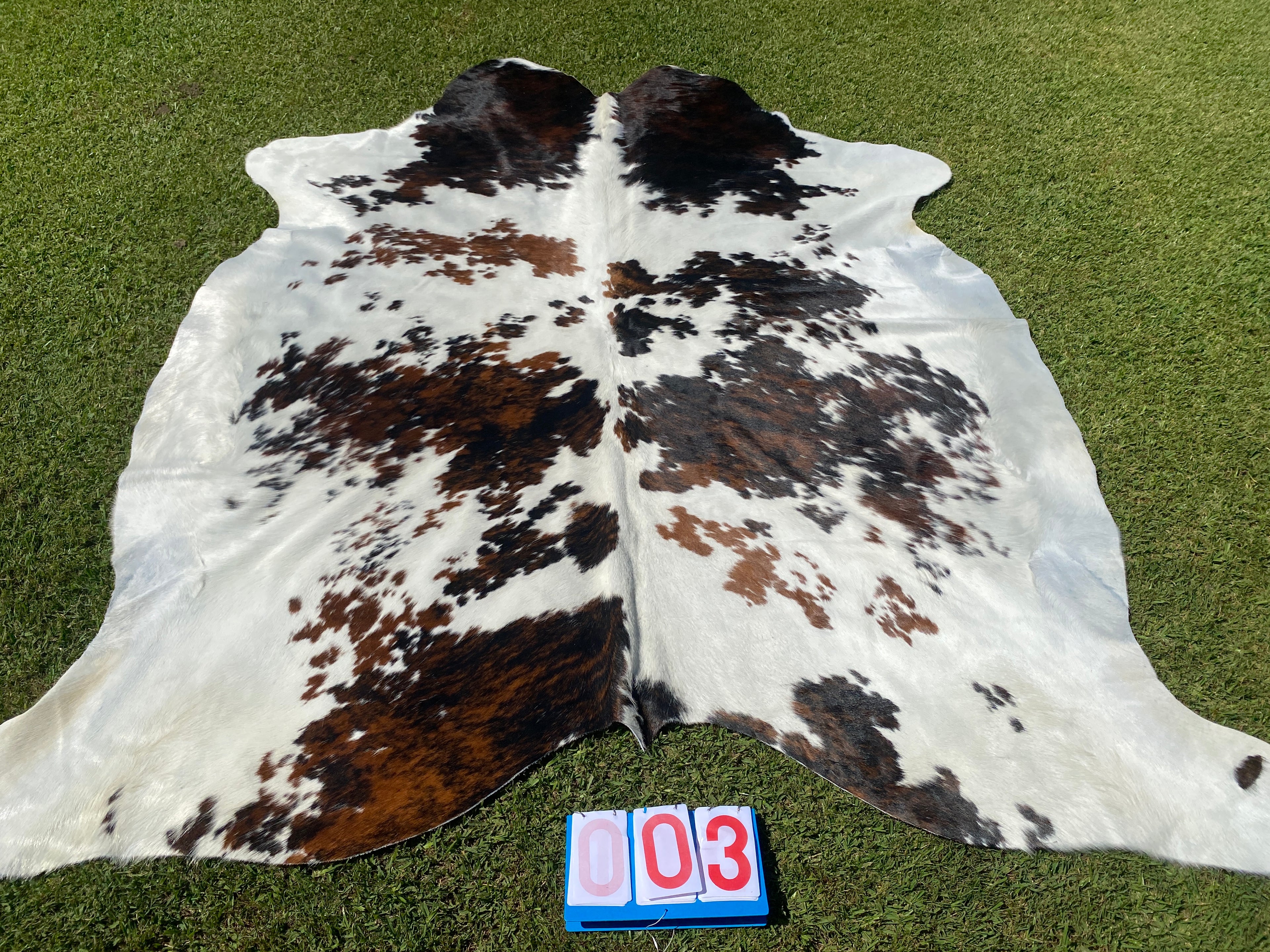 Cowhide 03 Brindle Tricolour