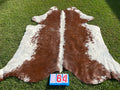 Cowhide 64  Brown with White Spine and Belly