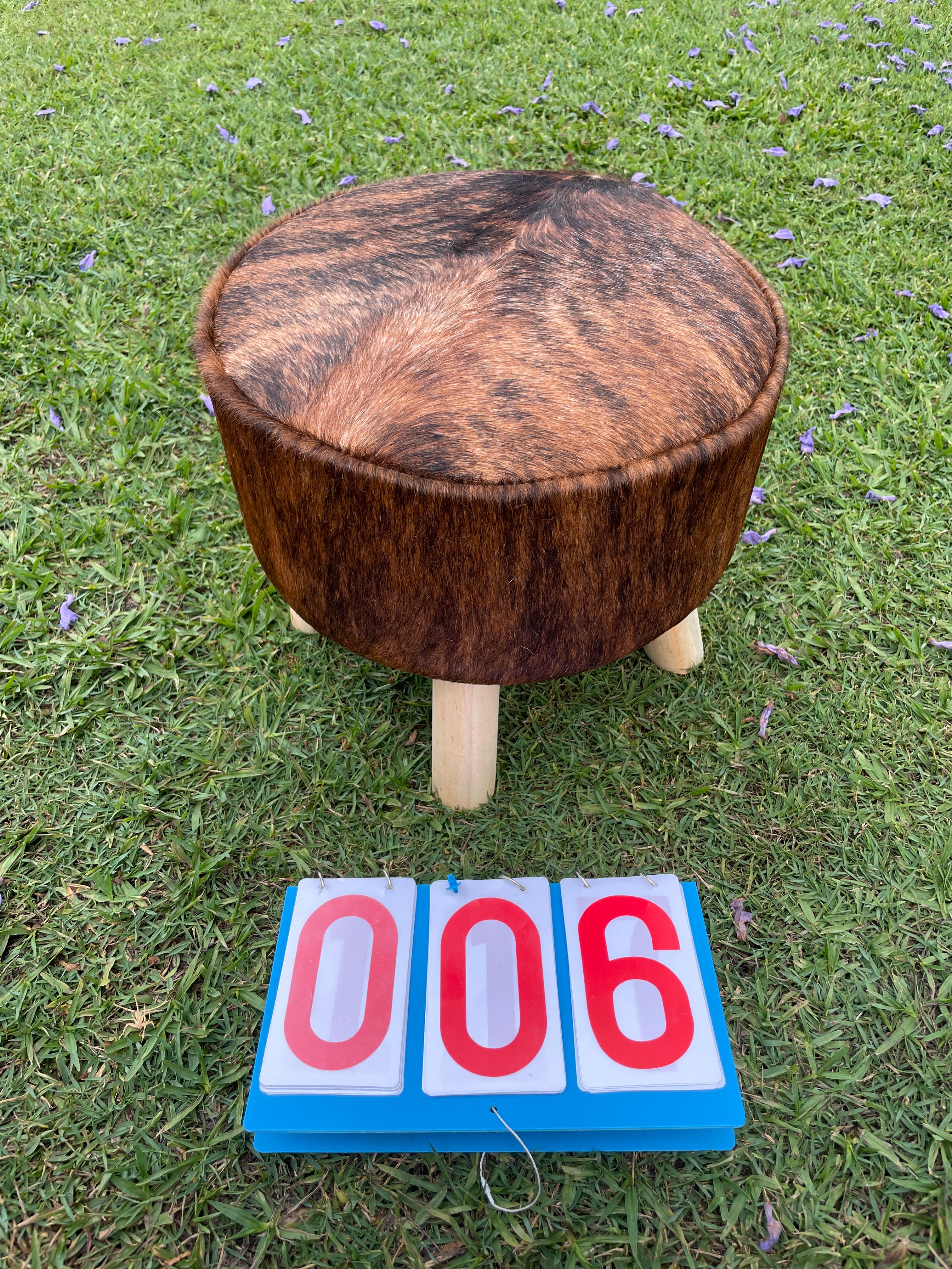 Cowhide Footstool 06