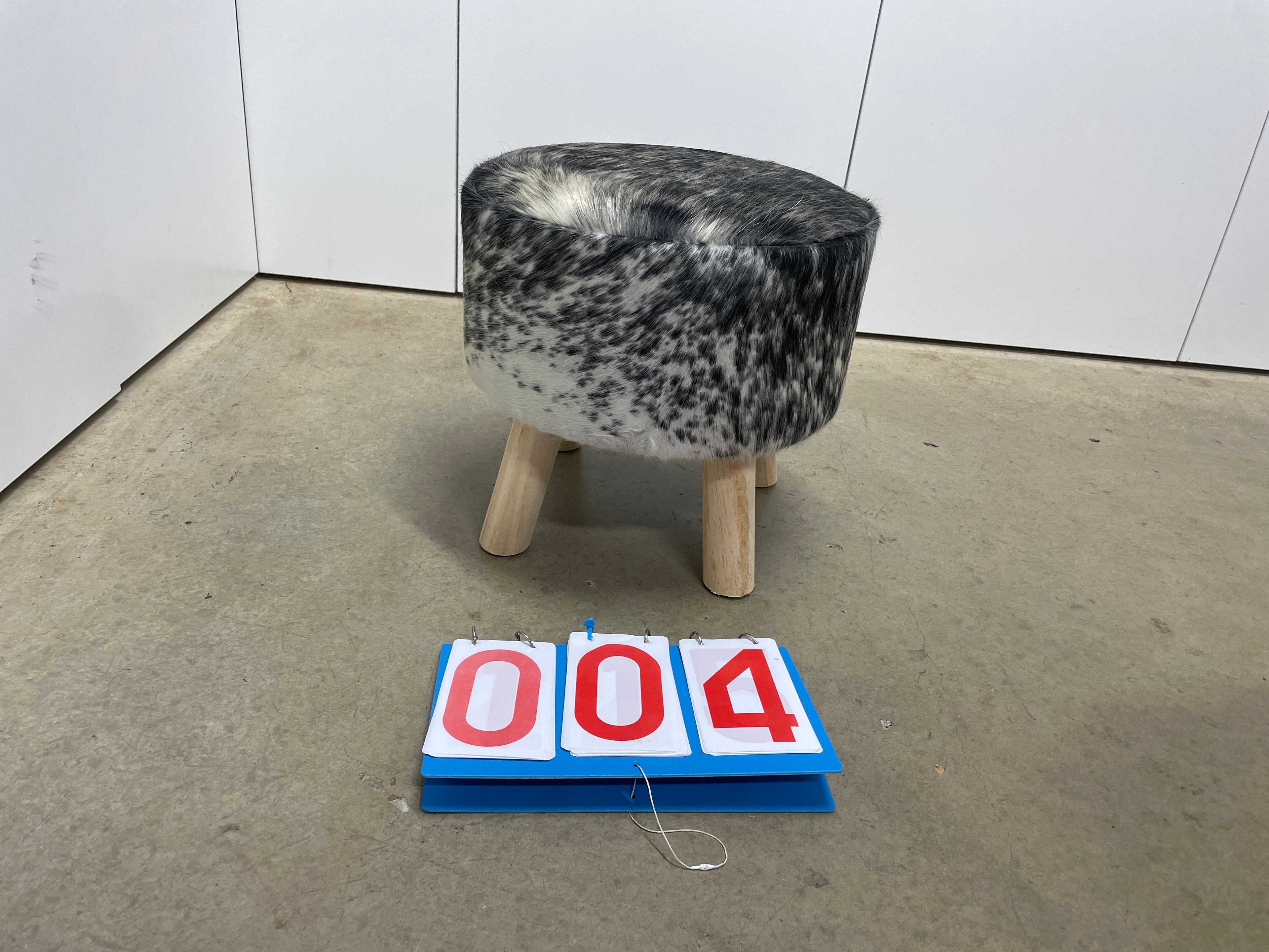 Cowhide Footstool 04