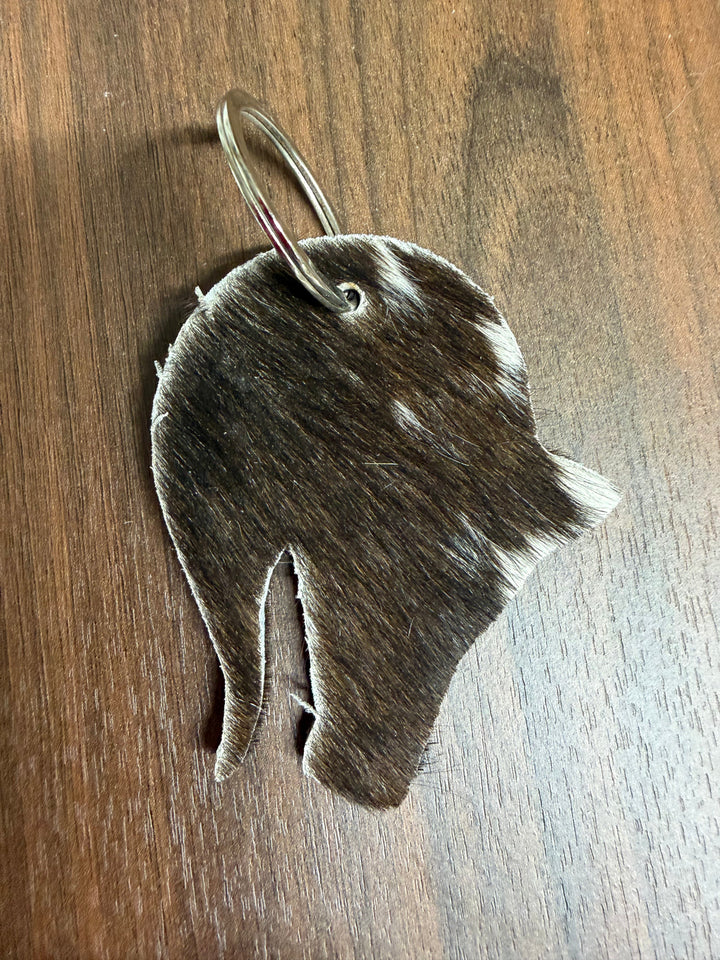 Cowhide Keyring
