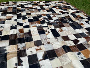 Open image in slideshow, Cowhide - multi Colour 10cm Patchwork Rug
