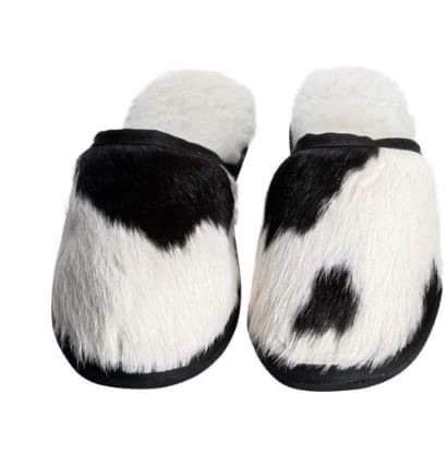 Slippers - Cowhide and Sheepskin Scuffs