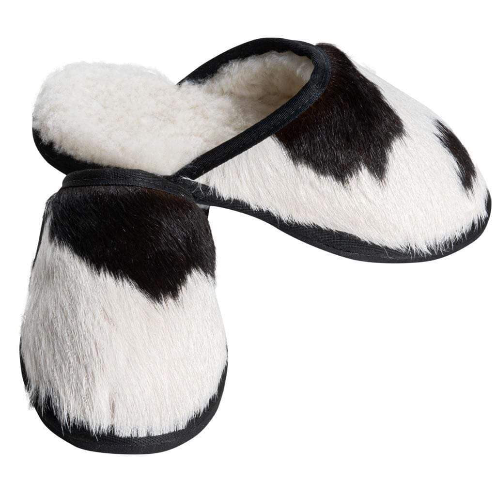 Slippers - Cowhide and Sheepskin Scuffs