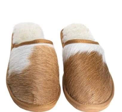 Slippers - Cowhide and Sheepskin Scuffs